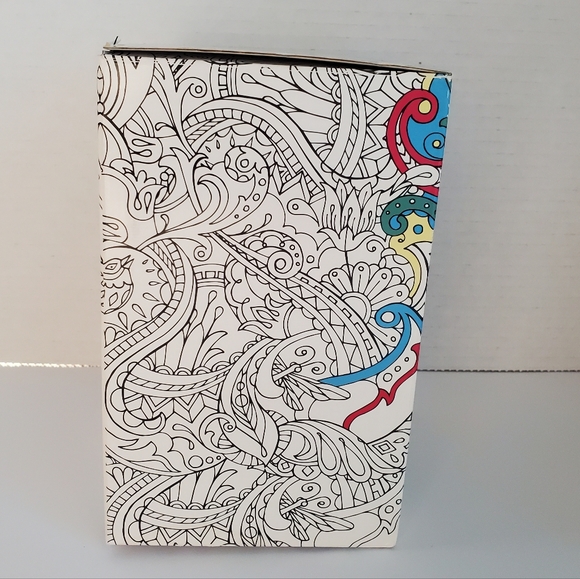 Black Ink Just Add Color 17 oz Ceramic Travel Tall Cup w/Lid New Open Box *READ* - Picture 13 of 14